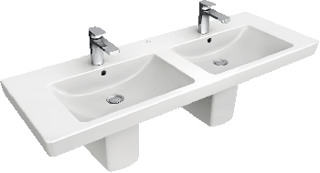 - VILLEROY&BOCH Subway 2.0 Umywalka meblowa podwójna 130 x 47 cm biała 7175D001 - 7175D001 - Łazienki Szydłowski