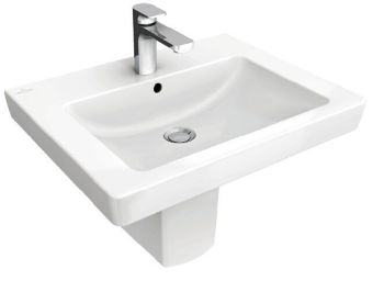- VILLEROY&BOCH Subway 2.0 Umywalka 55 x 44 cm biała z powłoką ceramicplus 711355R1 - 711355R1 - Łazienki Szydłowski