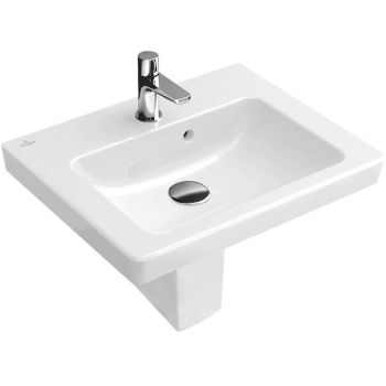 - VILLEROY&BOCH Subway 2.0 Umywalka 45 x 37cm biała z powłoką ceramicplus 731545R1 - 731545R1 - Łazienki Szydłowski