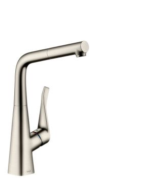 - HANSGROHE Metris bateria kuchenna kolor stal nierdzewna 14821800 - 14821800 - Łazienki Szydłowski
