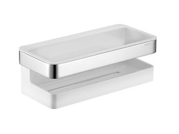  - KEUCO Moll półka prysznicowa chrom / biała 12758010000 - 12758010000 - Łazienki Szydłowski