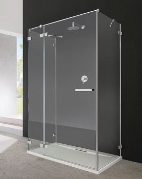 RADAWAY Euphoria KDJ+S Ścianka boczna do kabiny prysznicowej 100x200 cm chrom szkło przejrzyste z powłoką easyclean 383032-01 383032-01 od 