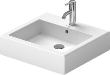  - DURAVIT Vero Umywalka nablatowa szlifowana 50x47 cm, biały połysk z powłoką wondergliss 04525000001 - 04525000001 - Łazienki Szydłowski