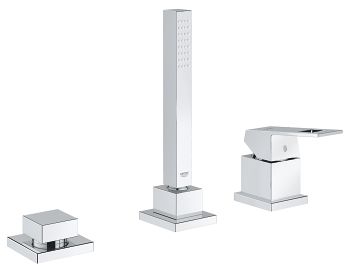 - GROHE-Eurocube trójotworowa kombinacja wannowa chrom 19966000 - 19966000 - Łazienki Szydłowski