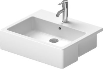  - DURAVIT Vero Umywalka półblatowa 55x47 cm, biały połysk z powłoką wondergliss 03145500001 - 03145500001 - Łazienki Szydłowski
