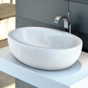  - IDEAL STANDARD Strada Umywalka na blatowa owalna 60x42 cm biała K078401 - K078401 - Łazienki Szydłowski