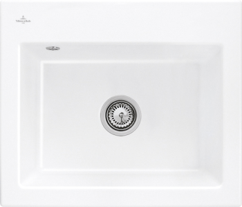 - VILLEROY&BOCH Subway 60 S zlewozmywak do wbudowania, 60 x 51cm, biały z powłoką ceramic plus 330901R1 - 330901R1 - Łazienki Szydłowski