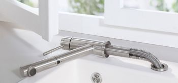 - VILLEROY&BOCH Como Shower Window Bateria kuchenna pod okienna, kolor stal nierdzewna 925800LC - 925800LC - Łazienki Szydłowski