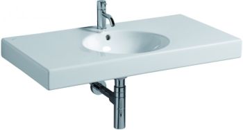 - GEBERIT Preciosa 2 Umywalka 90 x 50 cm z otworem i przelewem biała z powłoka keratect 123290600 - 123290600 - Łazienki Szydłowski