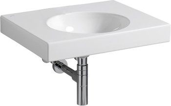  - GEBERIT PRECIOSA 2 Umywalka 60x50 cm bez otworu na baterię i bez przelewu biała 123261000 - 123261000 - Łazienki Szydłowski