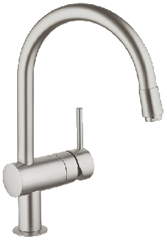  - GROHE- Minta bateria kuchenna z wyciąganą wyklewką stal nierdzewna 32918DC0 - 32918DC0 - Łazienki Szydłowski