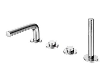 - KEUCO EDITION 400 Bateria wannowa 4 otworowa poza rant wanny wylewka 22cm chrom 51530010200 - 51530010200 - Łazienki Szydłowski