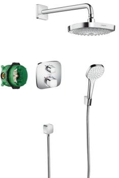 - HANSGROHE Croma Select E/ Ecostat E Podtynkowy zestaw prysznicowy chrom 27294000 - 27294000 bas - Łazienki Szydłowski