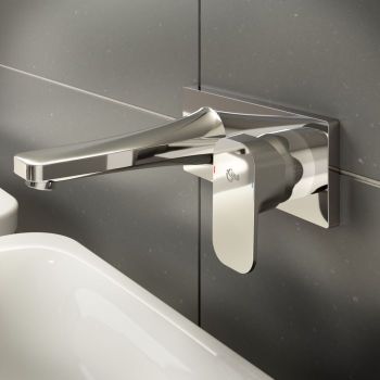  - IDEAL STANDARD TONIC II Bateria umywalkowa ścienna podtynkowa ,wylewka 18 cm chrom A6334AA - A6334AA - Łazienki Szydłowski