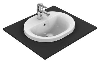  - IDEAL STANDARD CONNECT owalna Umywalka wpuszczana w blat 62cm z otworem na baterię biała E504001 - E504001 - Łazienki Szydłowski