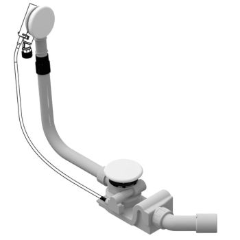  - KALDEWEI CENTRO DUO & ELLIPSO DUO zestaw odpływowo-przelewowy z funkcją napełniania KA 4041 kompletny zestaw biały 687772100001 - 687772100001 - Łazienki Szydłowski