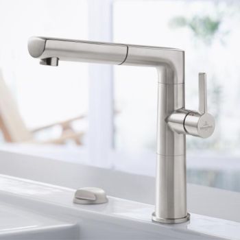 - VILLEROY&BOCH Sorano Shower Sky Bateria kuchenna z wyciąganą wylewką, kolor stal nierdzewna 926900LC - 926900LC - Łazienki Szydłowski