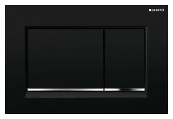 - GEBERIT Sigma 30 przycisk spłukujacy czarny,chrom błyszczący 115883KM1 - 115.883.KM.1 - Łazienki Szydłowski