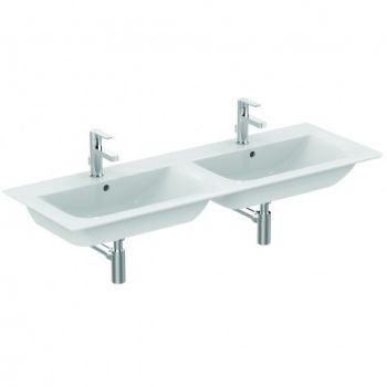  - IDEAL STANDARD CONNECT AIR Umywalka podwójna 134x46x16,5 cm biała E027201 - E027201 - Łazienki Szydłowski