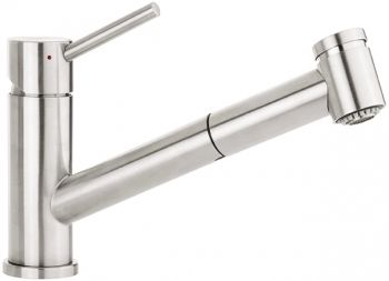 - VILLEROY&BOCH COMO SWITCH Bateria kuchenna z wyciąganą wylewką kolor stal nierdzewna polerowana 927200LE - 927200LE - Łazienki Szydłowski