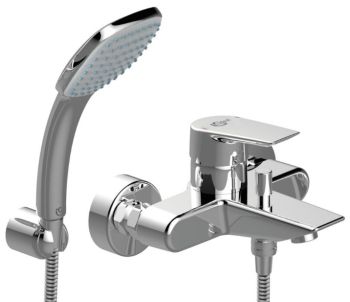 - IDEAL STANDARD Tesi Bateria wannowa ścienna z zestawem natryskowym chrom A6584AA - A6584AA - Łazienki Szydłowski