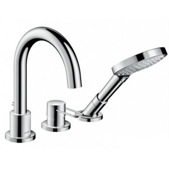  - AXOR Uno 3-otworowa bateria na brzeg wanny z uchwytem loop chrom 38436000 - 38436000 - Łazienki Szydłowski