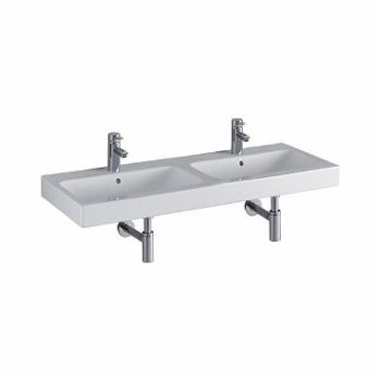  - GEBERIT iCon Umywalka podwójna 120x48,5 cm biały połysk 124120000 - 124120000 - Łazienki Szydłowski