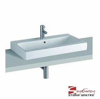  - GEBERIT iCon Umywalka nablatowa  75 x 48,5 cm, z otworem, z przelewem biała 124575000 - 124575000 - Łazienki Szydłowski