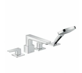 - HANSGROHE METROPOL  4-otworowa bateria  wannowo natryskowa chrom 32553000 - 32553000 - Łazienki Szydłowski
