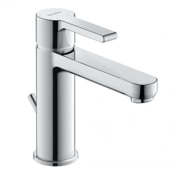 - DURAVIT B.2 bateria umywalkowa M z korkiem automatycznym, chrom B21020001010 - B21020001010 - Łazienki Szydłowski
