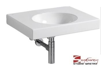  - GEBERIT PRECIOSA 2 Umywalka 60x50 cm, bez otworu na baterię i bez przelewu, biała z powloką keratect 123261600 - 123261600 - Łazienki Szydłowski