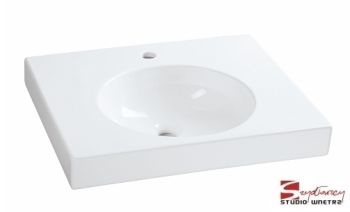  - GEBERIT PRECIOSA 2 Umywalka 60 x 50 cm, z otworem, bez przelewu, biała z powloką keratect 123262600 - 123262600 - Łazienki Szydłowski