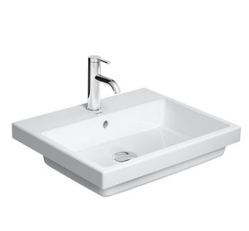  - DURAVIT Vero Air Umywalka blatowa 55 x 45,5 cm biały połysk z powłoką wondergliss 03835500001 - 03835500001 - Łazienki Szydłowski