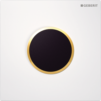 - GEBERIT  Sigma zawór elektroniczny spłukujący do pisuaru bateryjny biały/pozłacany/biały 116035KK1 - 116.035.KK.1 - Łazienki Szydłowski