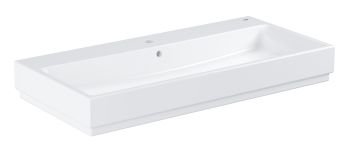 - GROHE-Cube Ceramic Umywalka nablatowa 100 x 49 cm biały połysk 3947500H - 39 475 00H - Łazienki Szydłowski