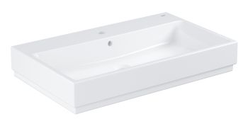 - GROHE-Cube Ceramic Umywalka nablatowa 80x49 cm biały połysk 3947600H - 39 476 00H - Łazienki Szydłowski