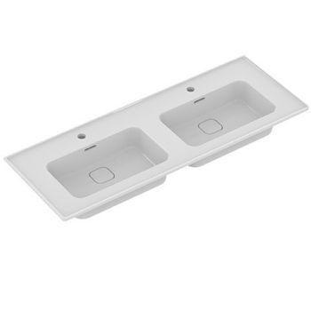  - IDEAL STANDARD Strada II Umywalka meblowa podwójna 124x46cm, z przelewem, z otworem na baterię, biały T300501 - T300501 - Łazienki Szydłowski