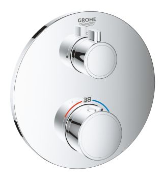  - GROHE-Grohtherm Termostatyczna bateria prysznicowa na 1 odbiornik chrom 24075000 - 24075000 - Łazienki Szydłowski