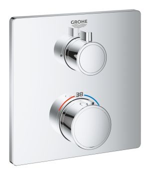  - GROHE-Grohtherm Termostatyczna bateria prysznicowa na 1 odbiornik chrom 24078000 - 24078000 - Łazienki Szydłowski