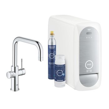 - GROHE-Blue Home Bateria kuchenna z funkcją filtra chrom 31456001 - 31456001 - Łazienki Szydłowski
