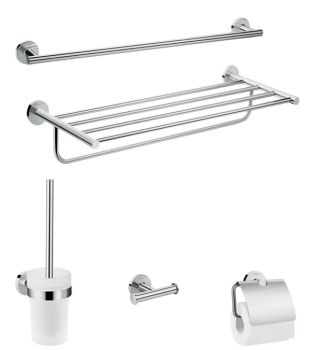 - HANSGROHE Logis Universal Zestaw akcesoria łazienkowe 5 w 1 chrom 41728000 - 41728000 - Łazienki Szydłowski