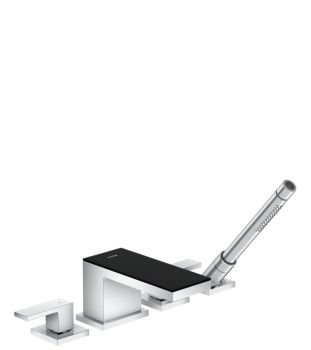  - Axor MyEdition Bateria wannowa 4 otworowa chrom / szkło czarne 47430600 - 47430600 - Łazienki Szydłowski