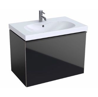  - GEBERIT Acanto szafka pod umywalkę 74x53,5 cm, korpus lakierowany matowy, czarny 500611161 - 500.611.16.1 - Łazienki Szydłowski