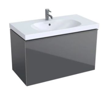  - GEBERIT Acanto Szafka pod umywalkę 89 x 53,5 cm, korpus lakierowany matowy, lava 503005JK2 - 503.005.JK.2 - Łazienki Szydłowski