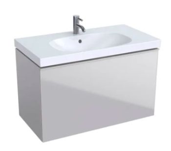  - GEBERIT Acanto Szafka pod umywalkę 89x53,5 cm, korpus lakierowany matowy, piaskowy 500612JL2 - 500.612.JL.2 - Łazienki Szydłowski