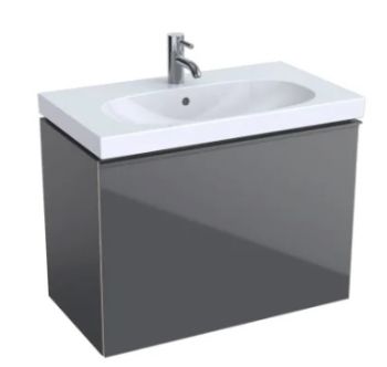  - GEBERIT Acanto Szafka pod umywalkę 74 x 53,5 cm, korpus lakierowany matowy, lava 503009JK2 - 503.009.JK.2 - Łazienki Szydłowski