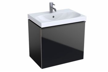  - GEBERIT Acanto Szafka pod umywalkę 59,5x53,5 cm, korpus lakierowany matowy, czarny 500614161 - 500.614.16.1 - Łazienki Szydłowski