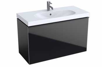  - GEBERIT Acanto Szafka pod umywalkę 89x53,5 cm, korpus lakierowany matowy, czarny 500616161 - 500.616.16.1 - Łazienki Szydłowski