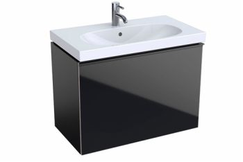  - GEBERIT Acanto Szafka pod umywalkę 74x53,5 cm, korpus lakierowany czarny mat 500615161 - 500.615.16.1 - Łazienki Szydłowski
