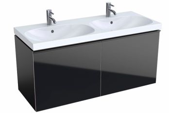  - GEBERIT Acanto Szafka pod umywalkę 119 x 53,5 cm, korpus lakierowany czarny mat 500613161 - 500.613.16.1 - Łazienki Szydłowski